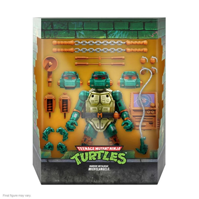 Super7 Teenage Mutant Ninja Turtles Ultimates Warrior Metalhead Michelangelo