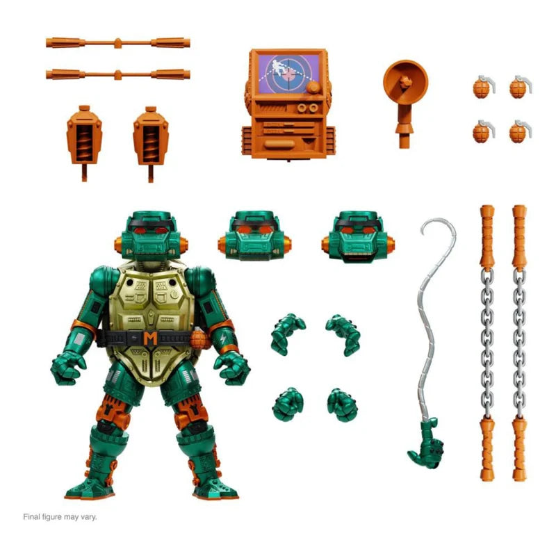 Super7 Teenage Mutant Ninja Turtles Ultimates Warrior Metalhead Michelangelo