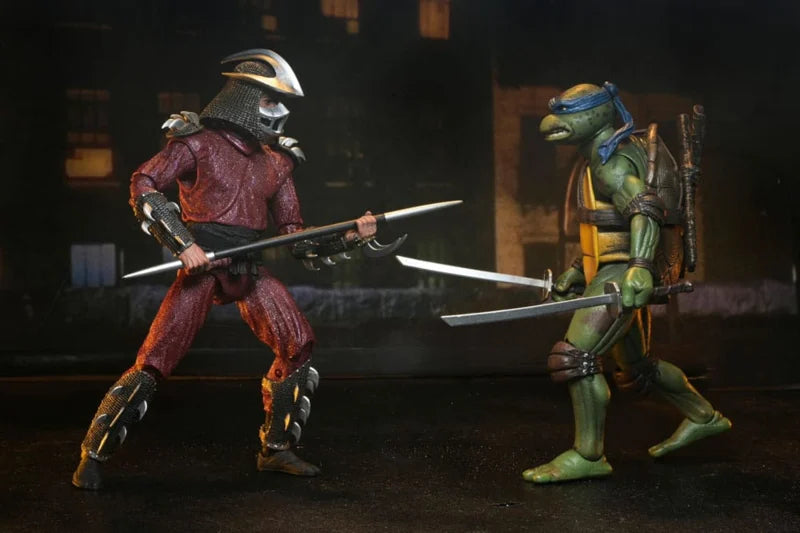 Neca Teenage Mutant Ninja Turtles (1990 Movie) Roof Top Battle Shredder vs Leo