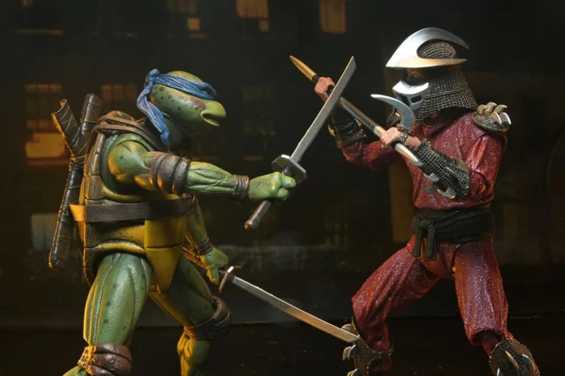 Neca Teenage Mutant Ninja Turtles (1990 Movie) Roof Top Battle Shredder vs Leo