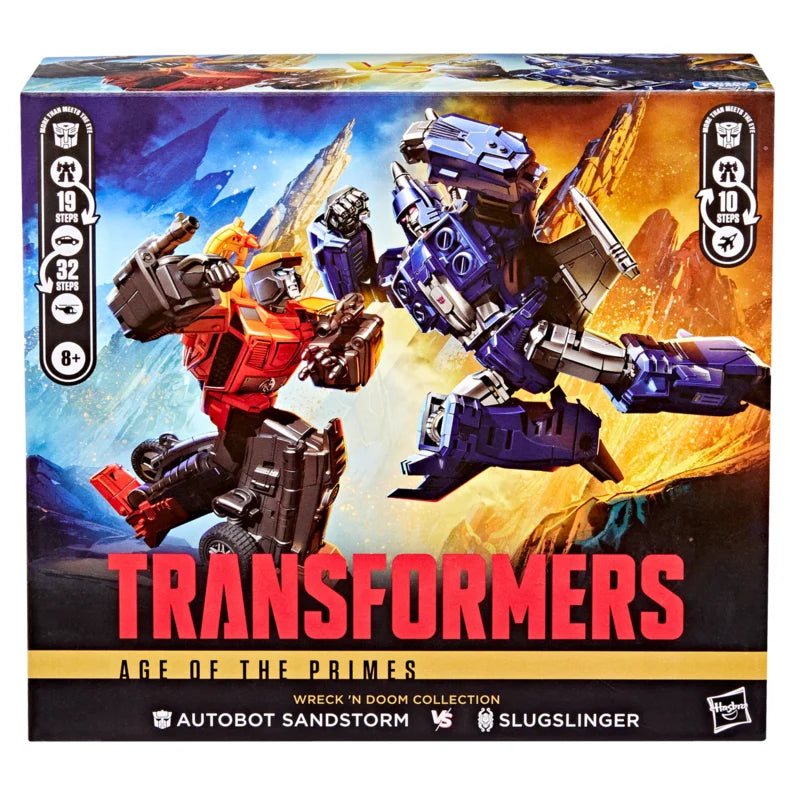 G1380 Transformers Wreck 'n Doom Collection Sandstorm and Slugslinger