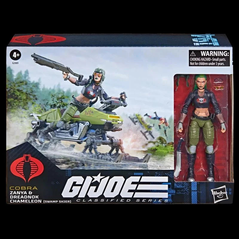 G2089 G.I. Joe Classified Series n° 194, Zanya et véhicule Dreadnok Chameleon (Swamp Skier)