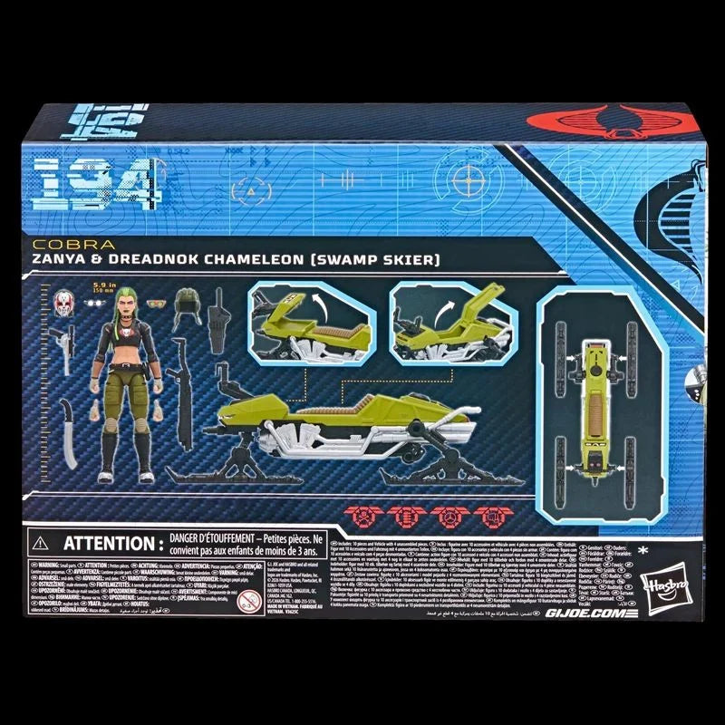 G2089 G.I. Joe Classified Series n° 194, Zanya et véhicule Dreadnok Chameleon (Swamp Skier)