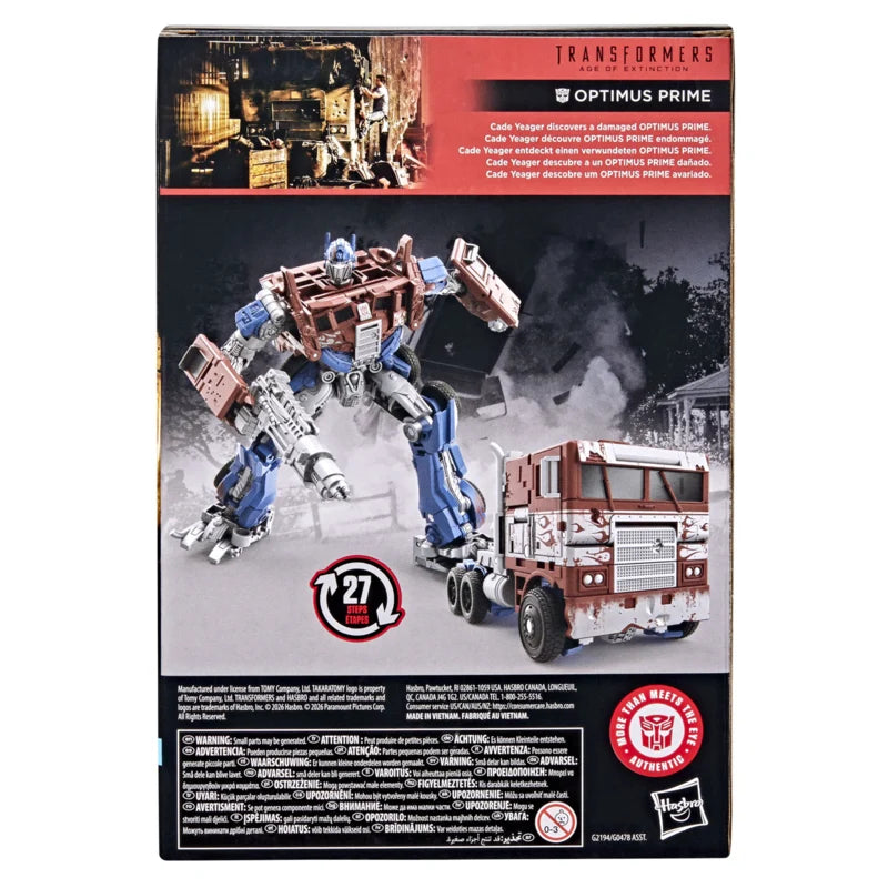 G2194 Transformers Studio Series Transformers: La era de la extinción, Optimus Prime de clase Voyager