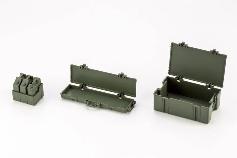 Kit de modelo de plástico Hexa Gear, set de contenedor del ejército, escala 1/24