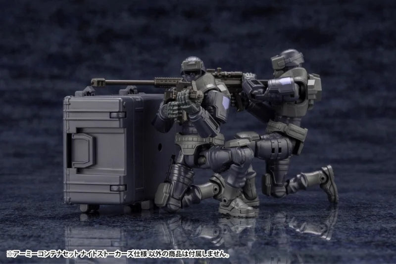 Kit de modelo de plástico Hexa Gear 1/24 Army Container Set Night Stalkers Ver.