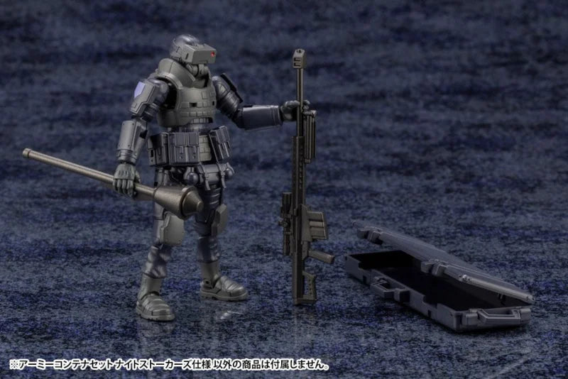 Kit de modelo de plástico Hexa Gear 1/24 Army Container Set Night Stalkers Ver.
