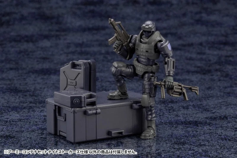 Kit de modelo de plástico Hexa Gear 1/24 Army Container Set Night Stalkers Ver.