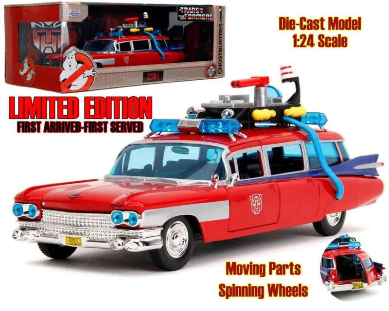 Jada Toys Ghostbusters-Transformers Ecto-1 X Optimus Prime