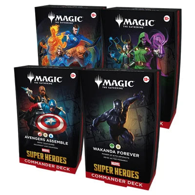 Ensemble de 4 decks Commander Magic: The Gathering Marvel Super Heroes