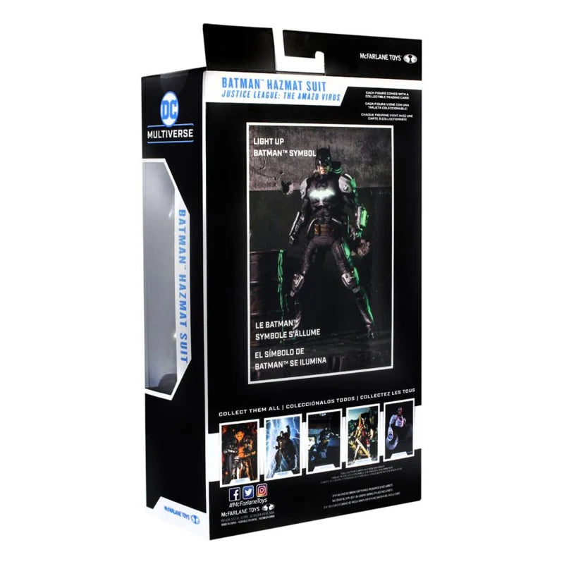 McFarlane Toys DC Multiverse Figura de Acción Batman Traje Hazmat Gold Label con Símbolo de Batman Iluminado