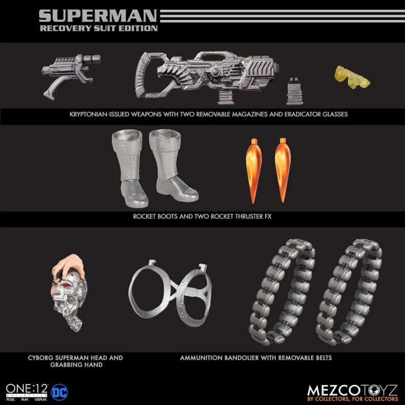 Mezco DC Comics Superman 1/12 (Édition Costume de récupération)