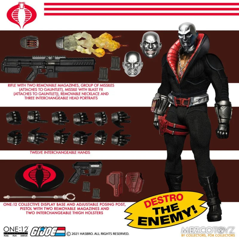 Mezco G.I. Joe Light-Up Action Figure 1/12 Destro