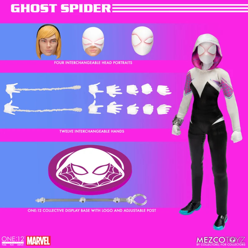 Mezco One 12 Collective Ghost Spider - Preventa
