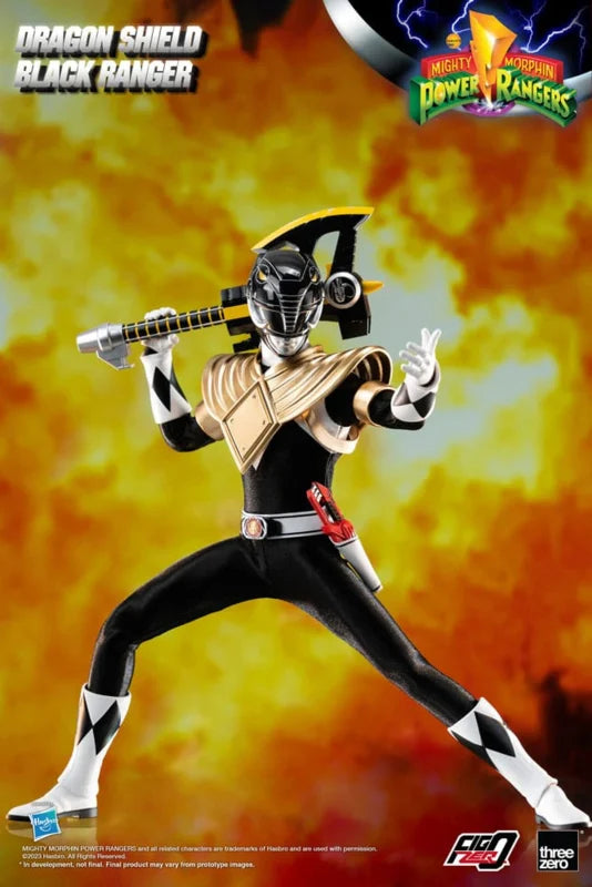 Mighty Morphin Power Rangers FigZero 1/6 Dragon Shield Black Ranger