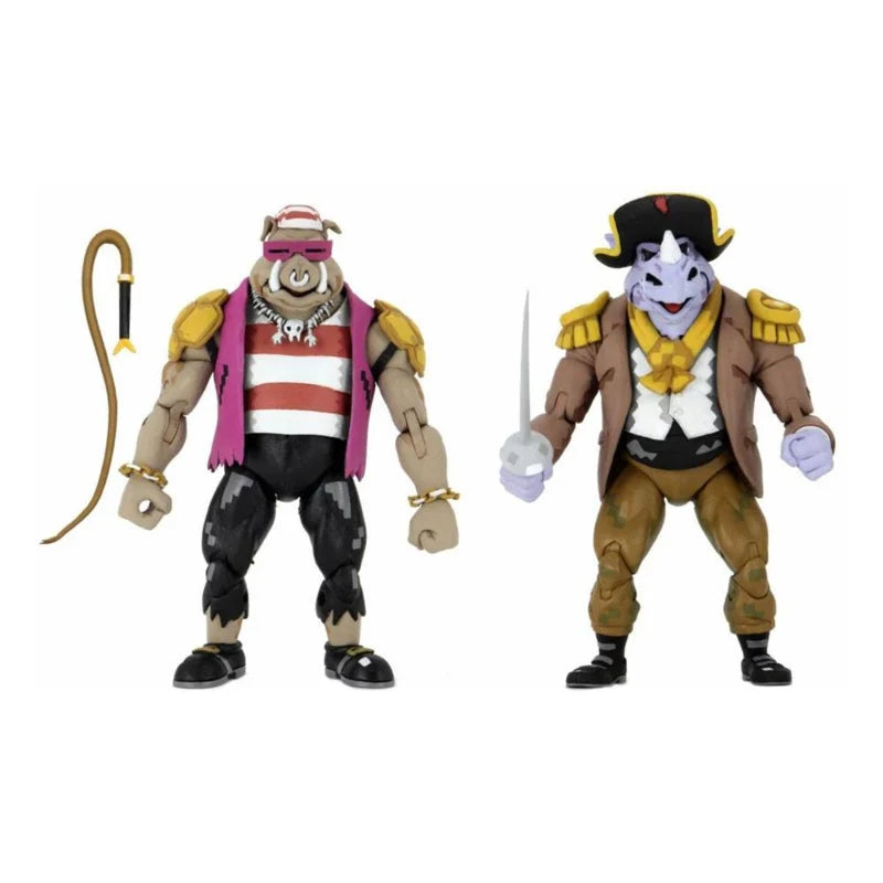 NECA Turtles in Time AF 2-Pack Pirate Rocksteady & Bebop