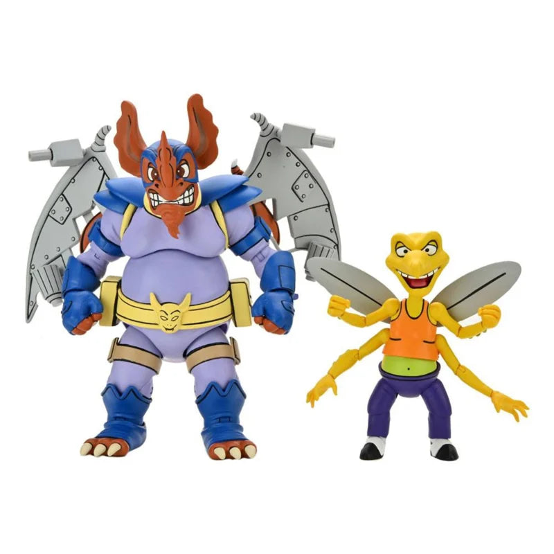 Pack de 2 figuras de acción de Neca de las Tortugas Ninja (1987) Wingnut & Screwloose