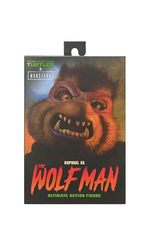Neca Universal Monsters x Teenage Mutant Ninja Turtles Ultimate Raphael como The Wolfman