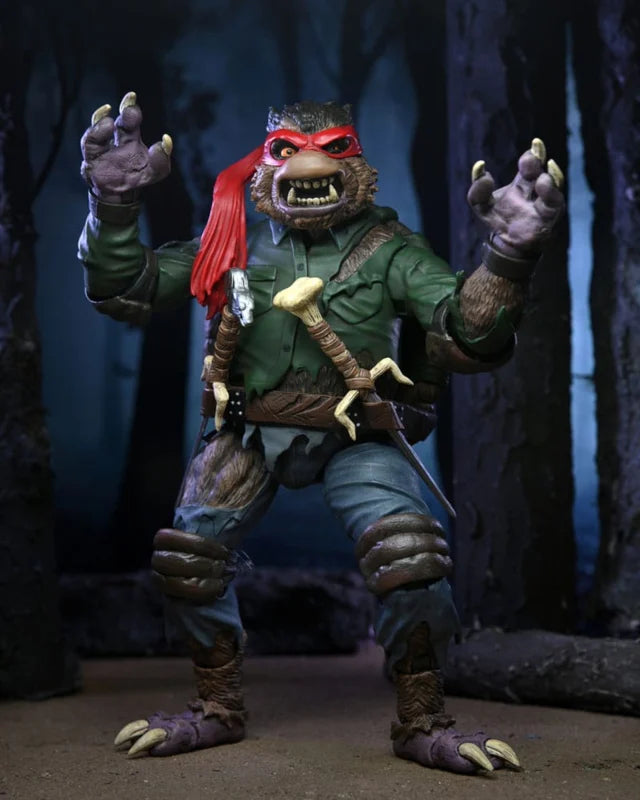 Neca Universal Monsters x Teenage Mutant Ninja Turtles Ultimate Raphael como The Wolfman