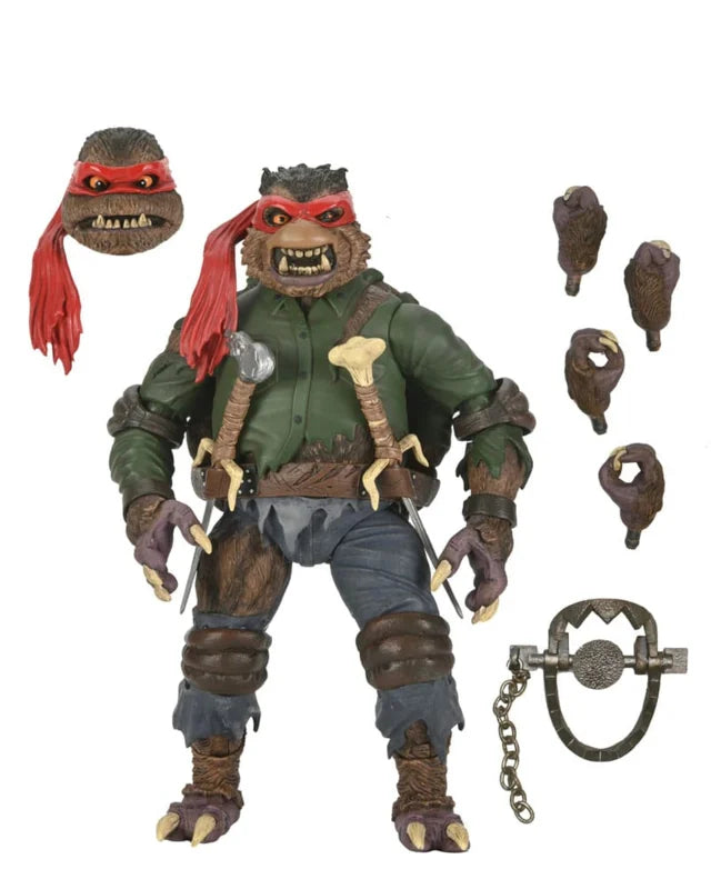 Neca Universal Monsters x Teenage Mutant Ninja Turtles Ultimate Raphael como The Wolfman