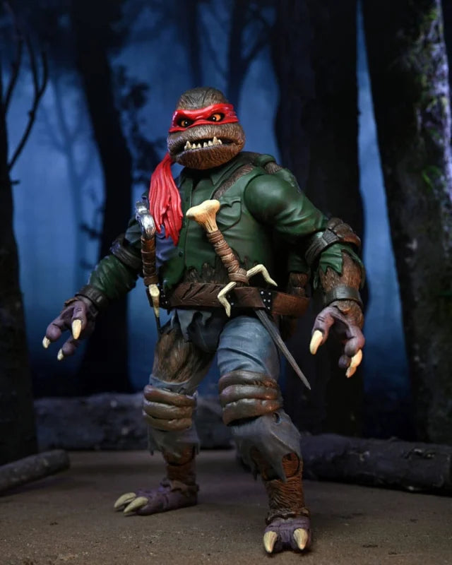 Neca Universal Monsters x Teenage Mutant Ninja Turtles Ultimate Raphael como The Wolfman