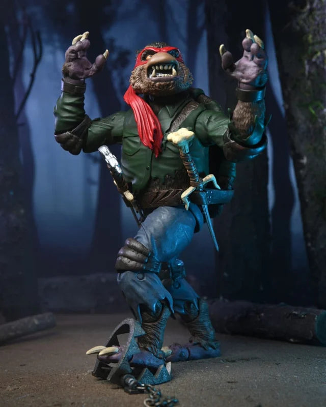 Neca Universal Monsters x Teenage Mutant Ninja Turtles Ultimate Raphael como The Wolfman