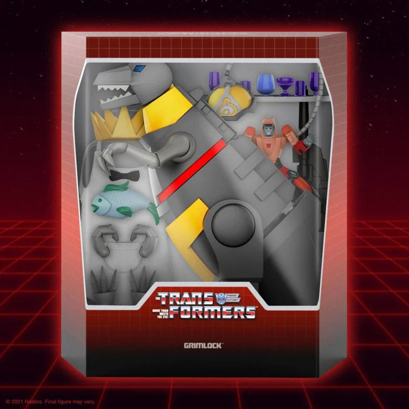 Figura de acción Super7 Transformers Ultimates Grimlock (Modo Dino)