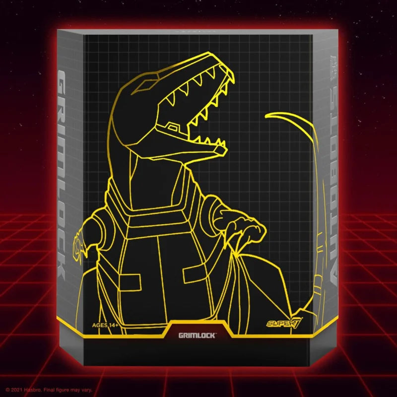 Figura de acción Super7 Transformers Ultimates Grimlock (Modo Dino)