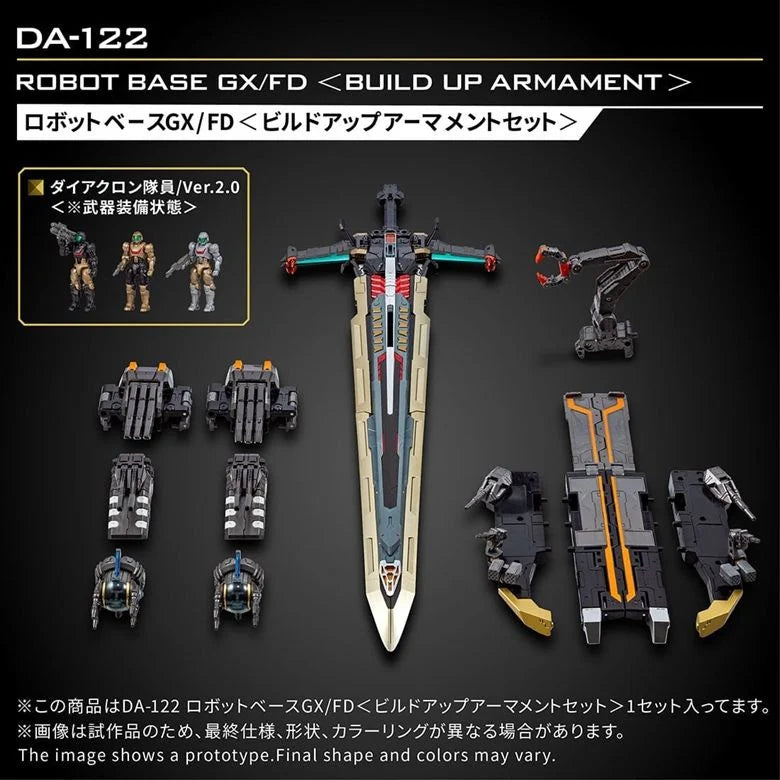 Takara T-spark Diaclone DA-122 Robot Base GX/FD < Ensemble d'armement >