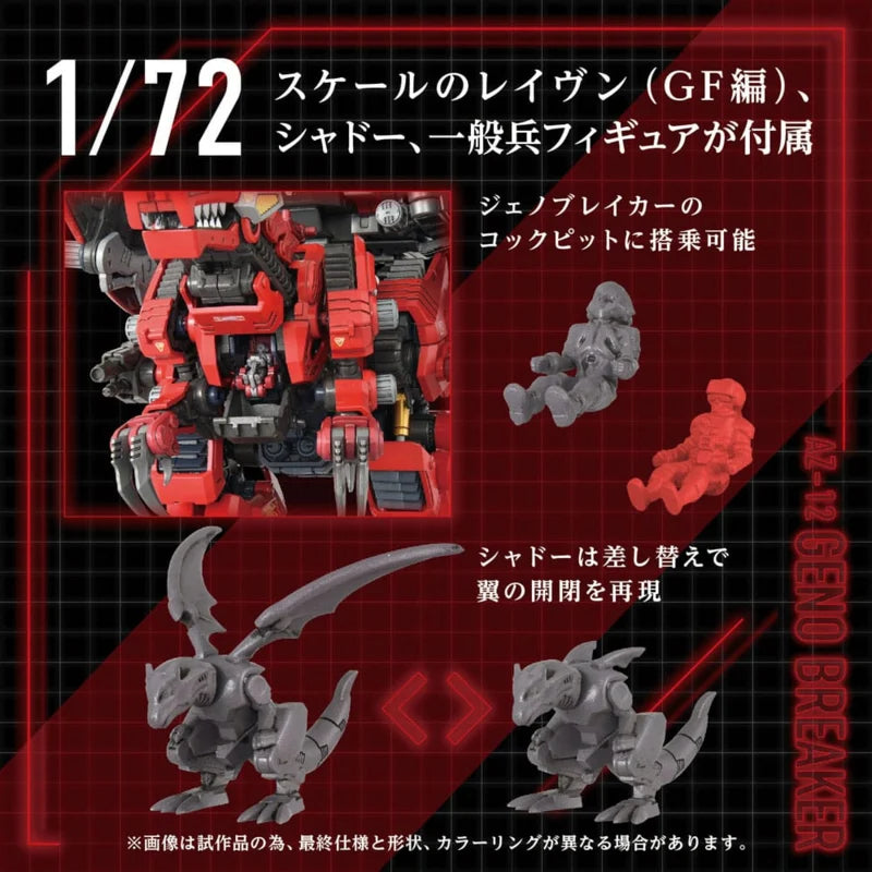 Kit de modelo de plástico Takara Zoids 1/72 AZ-12 Geno Breaker
