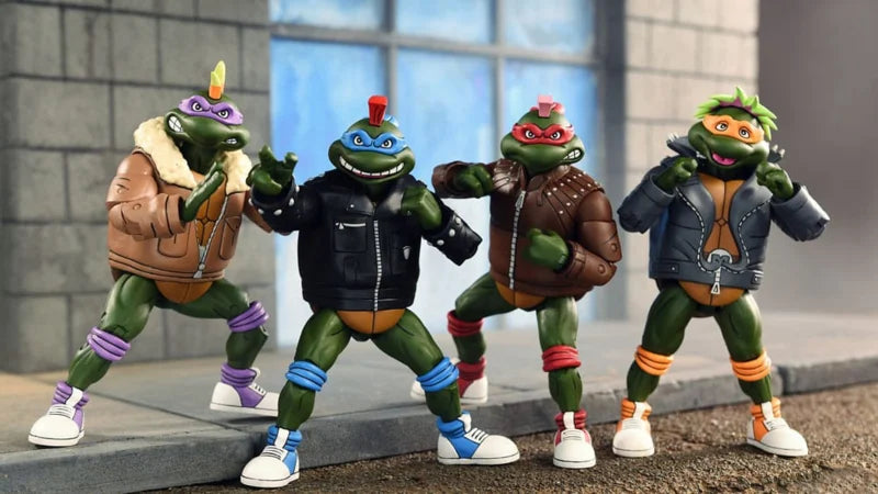 Figurines articulées (dessin animé) Tortues Ninja - Lot de 4 Punk Turtles