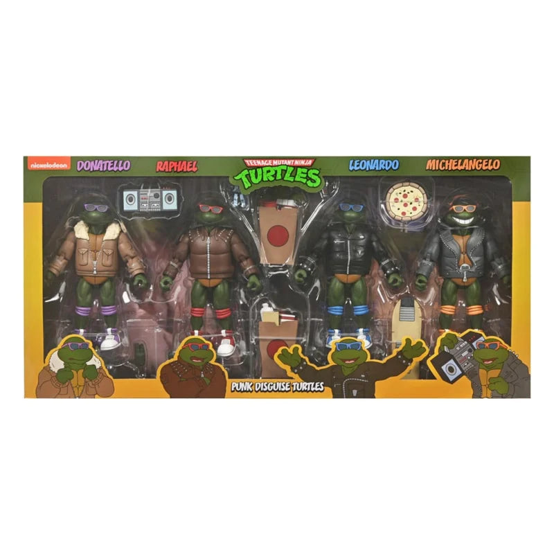 Figurines articulées (dessin animé) Tortues Ninja - Lot de 4 Punk Turtles