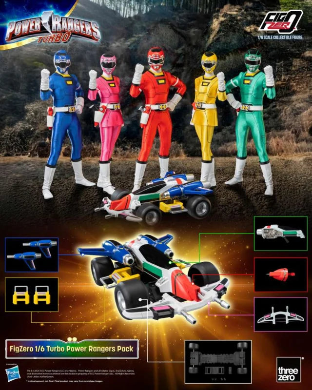 Threezero Power Rangers Turbo 1/6 Figure 5-Pack