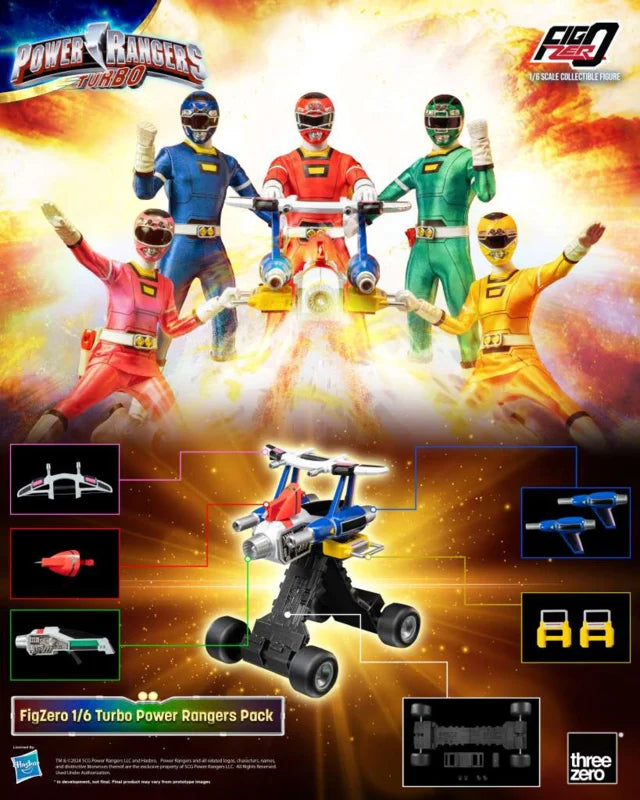 Threezero Power Rangers Turbo 1/6 Figure 5-Pack