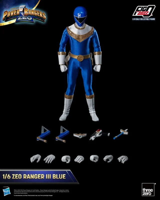 Figurine Threezero Power Rangers Zeo 1/6 Blue Ranger - Précommande