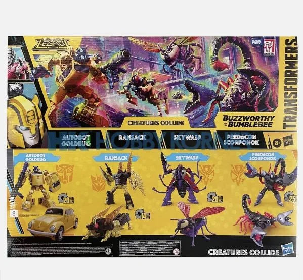 Transformers Buzzworthy Bumblebee Pack de 4 Créatures en Collision