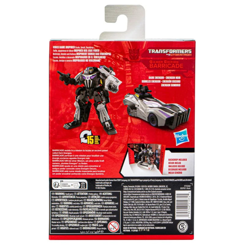 Transformers Generations Studio Series Deluxe Class Édition Gamer Barricade